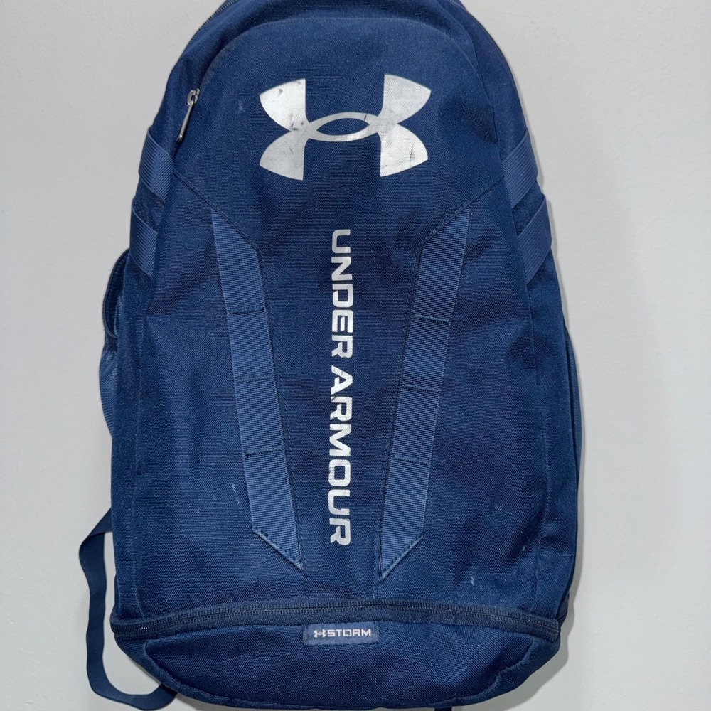 Under Armour Hustle 5.0‎ Backpack Academy Blue Storm Laptop School Gym Bag